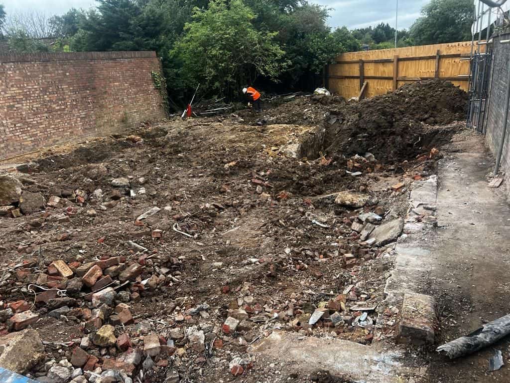 The site cleared after demolition