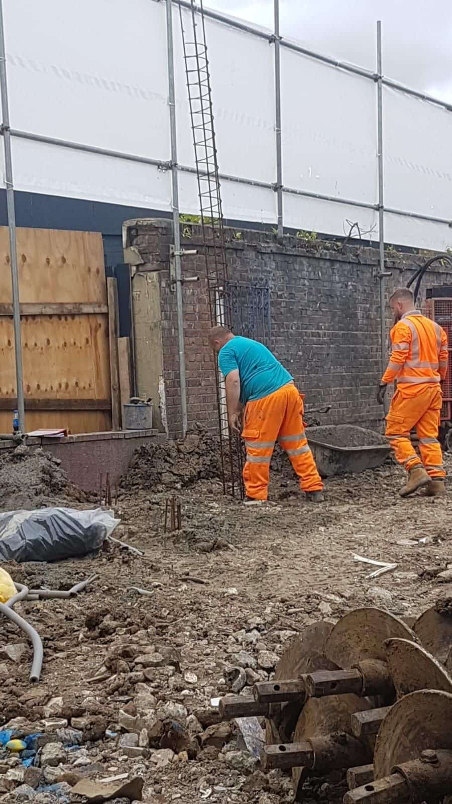 Piling for the new foundations