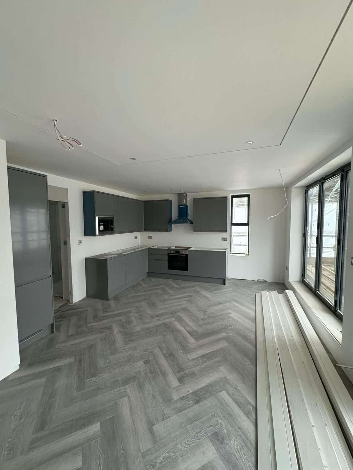 Open-plan kitchen and living space