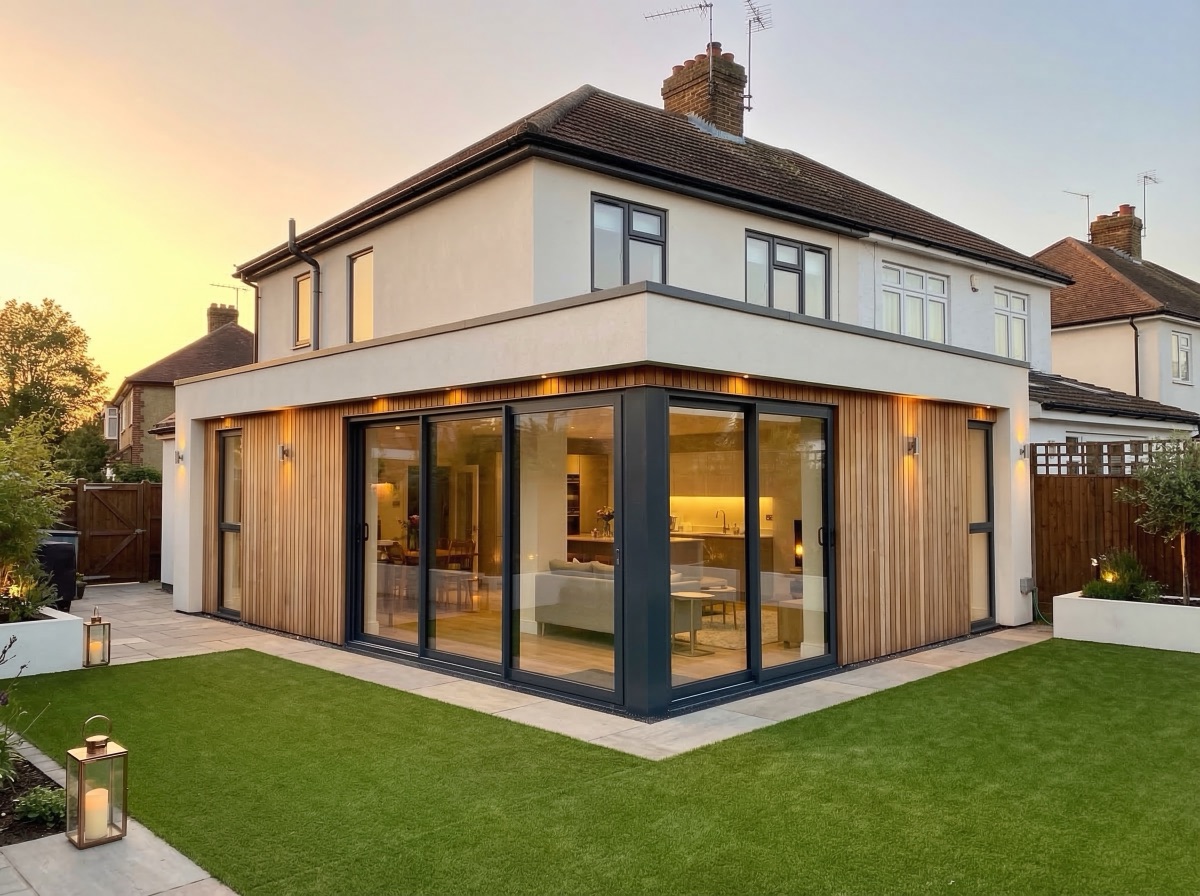 Completed house extension in Goffs Oak area