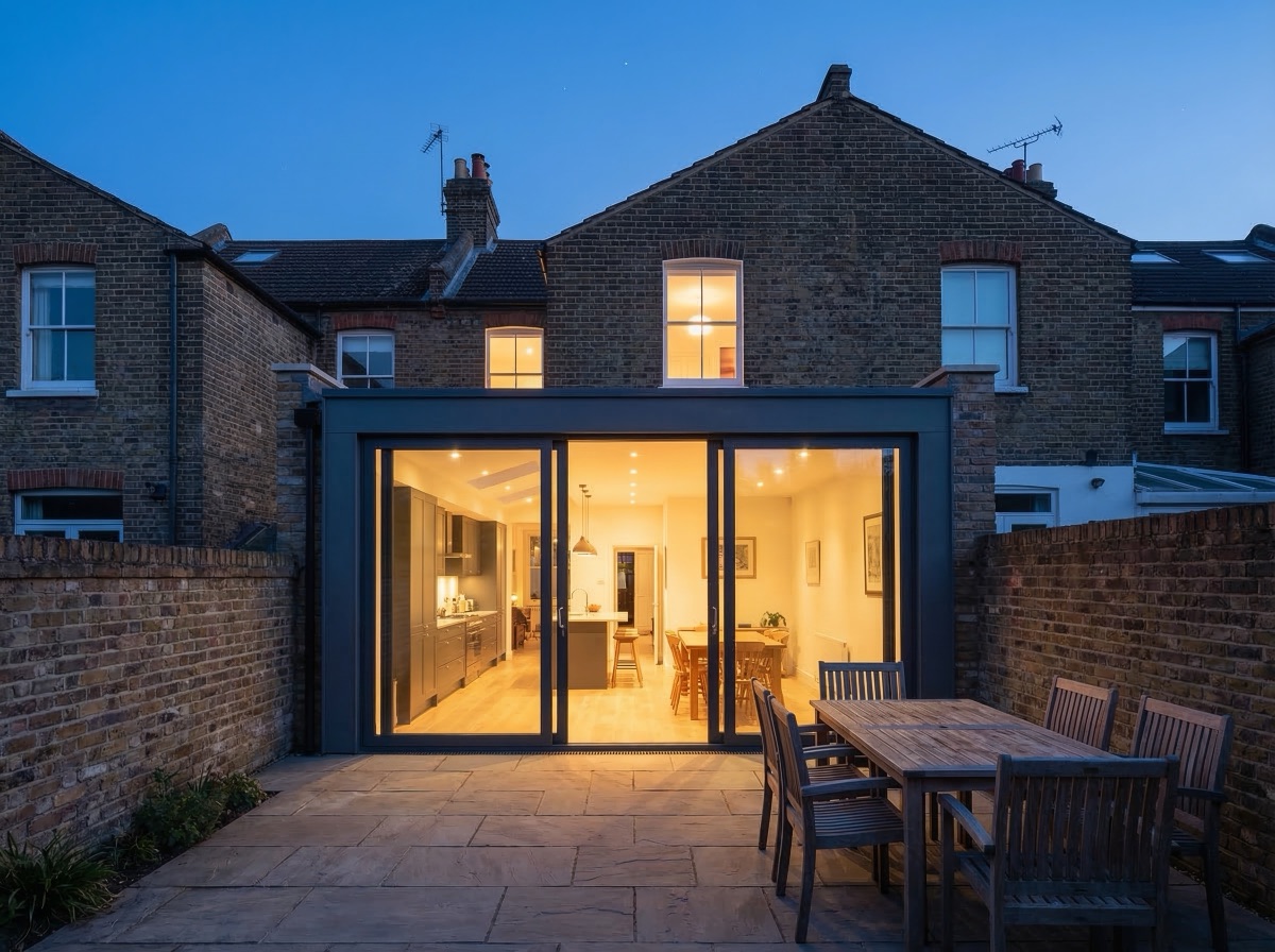 House extension project near Edmonton