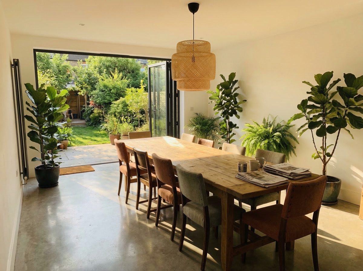 Completed house extension in Edmonton area