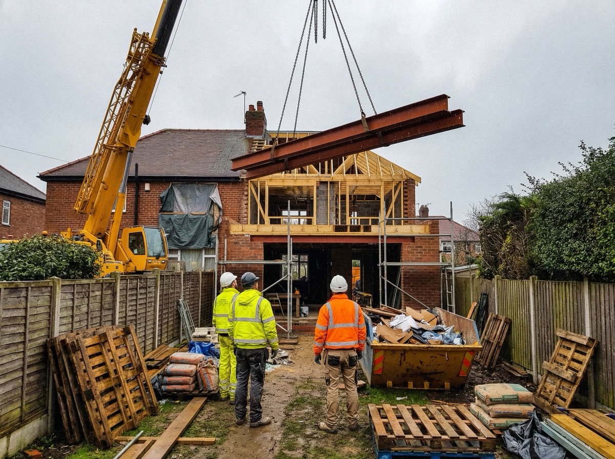 House extension project near Ponders End